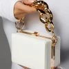 Love And Labels Chain Handle Box Bag - White NEW ARRIVALS