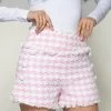 Love And Labels Tweed Pastel Houndstooth Shorts NEW ARRIVALS