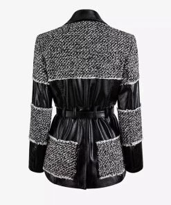 Love And Labels Leather + Tweed Blazer