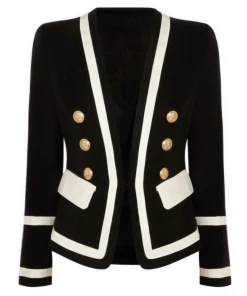 Love And Labels Black And White Gold Button Blazer BLAZERS