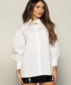 Love And Labels NEW ARRIVALS High Low Poplin Shirt