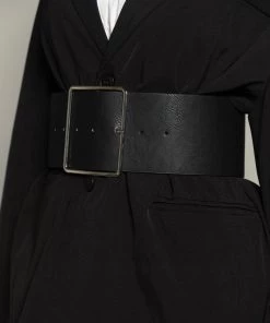 Love And Labels Wide Waist Belt - Silver ACCESSORIES