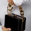 Love And Labels Chain Handle Box Bag - Black NEW ARRIVALS