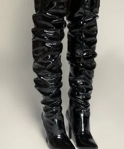 Love And Labels Patent Leather Thigh High Boots