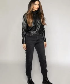 Love And Labels NEW ARRIVALS Belted Leather Shirt