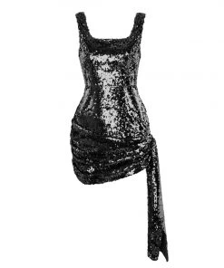 Love And Labels Sequin Draped Mini Dress