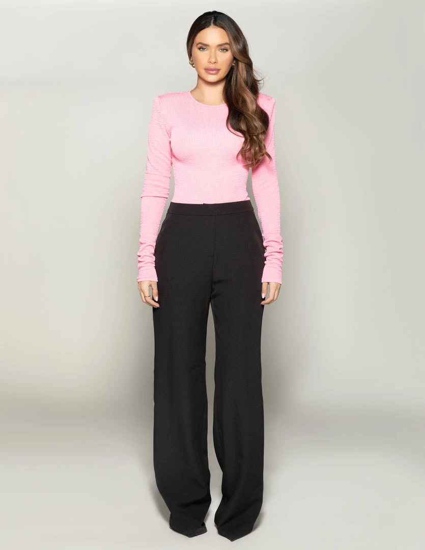 Love And Labels Shoulder Padded Long Sleeve Top 5 Love And Labels Shoulder Padded Long Sleeve Top