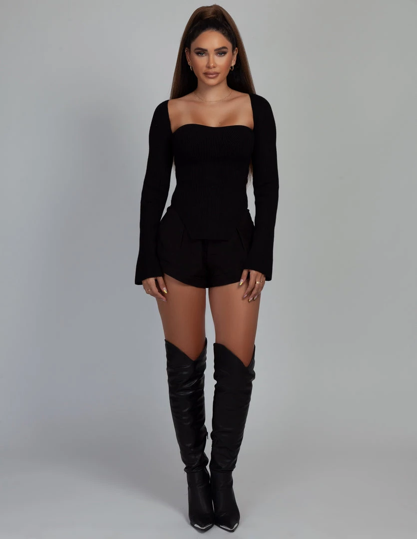 Love And Labels TOPS Ribbed Side Slit Sweater 7 Love And Labels TOPS Ribbed Side Slit Sweater