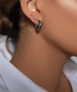 Love And Labels BEST SELLERS 18k Gold Plated Tube Hoop Earrings