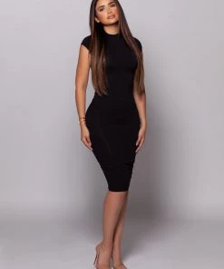 Love And Labels Cap Sleeve Midi Dress