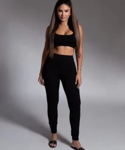 Love And Labels Crop Top + Leggings Set CLOTHING