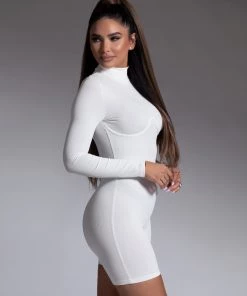 Love And Labels Ribbed Corset Biker Jumpsuit CLOTHING