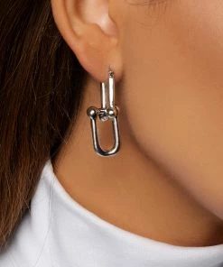 Love And Labels ACCESSORIES Double Linked Earrings