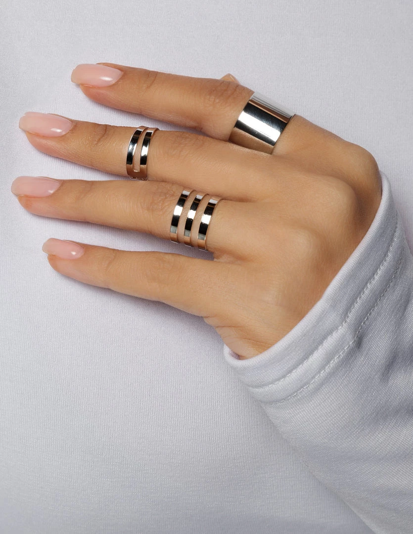 Love And Labels ACCESSORIES 3-Piece Cuff Ring Set 4 Love And Labels ACCESSORIES 3-Piece Cuff Ring Set