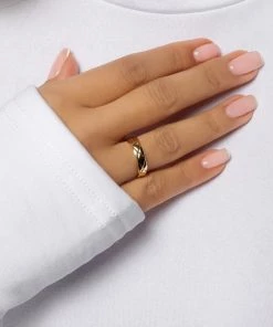 Love And Labels ACCESSORIES Thin Quilted Cuff Ring