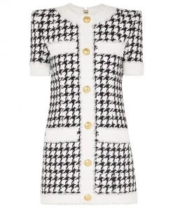 Love And Labels DRESSES Tweed Houndstooth Mini Dress