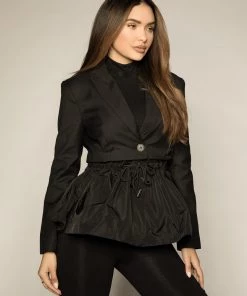 Love And Labels Peplum Drawstring Blazer 7 Love And Labels Peplum Drawstring Blazer
