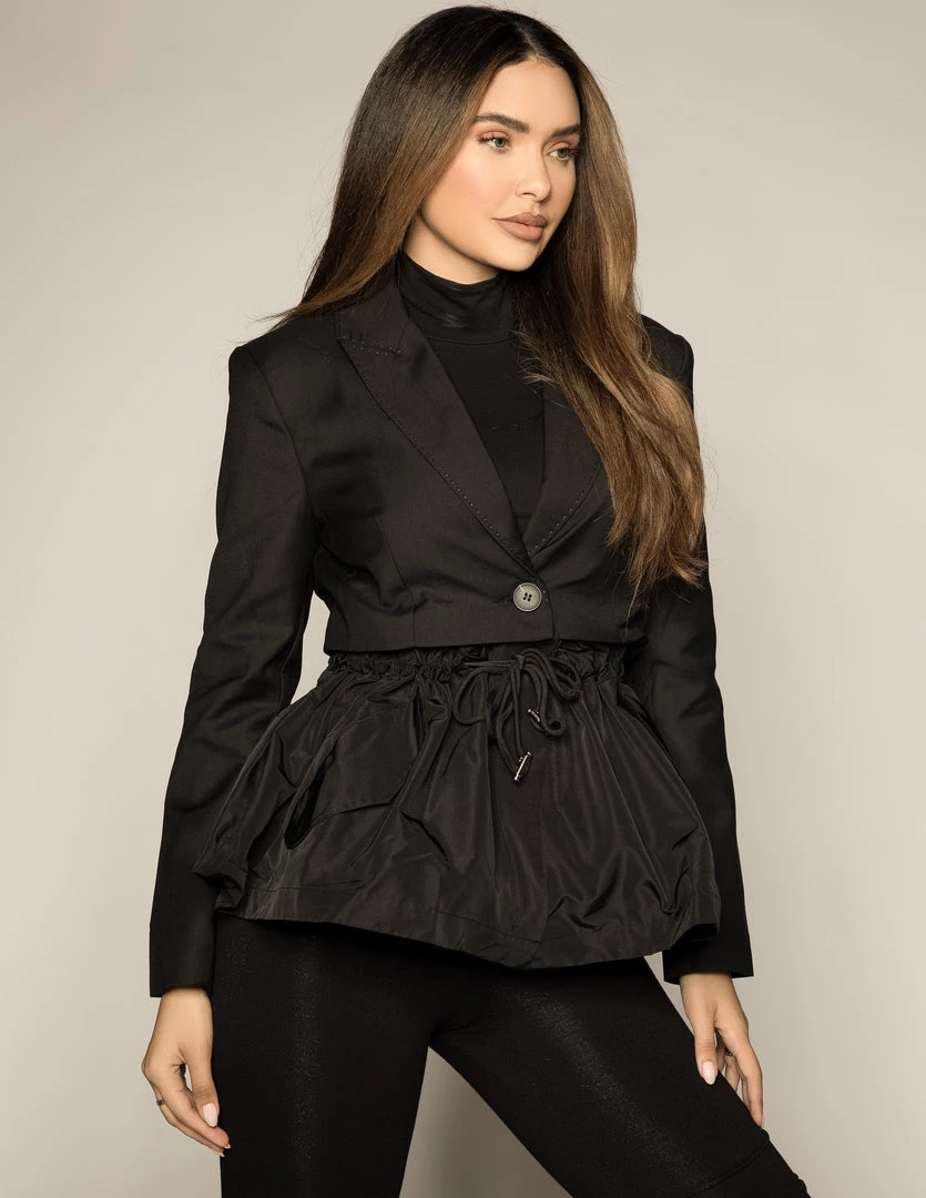 Love And Labels Peplum Drawstring Blazer 5 Love And Labels Peplum Drawstring Blazer