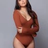 Love And Labels Ribbed Off Shoulder Bodysuit CLOTHING