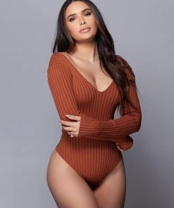 Love And Labels Ribbed Off Shoulder Bodysuit CLOTHING