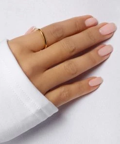 Love And Labels Square Stacker Ring With Stone