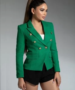 Love And Labels BACK IN STOCK Gold Button Blazer