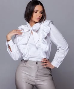 Love And Labels Ruffle Collar Shirt