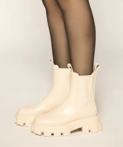 Love And Labels Nude Lug Boots