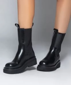 Love And Labels Leather Lug Boots